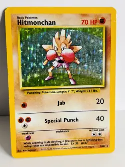 Hitmonchan 7/102 - Base Set - Holo Rare Pokemon Card - Image 2