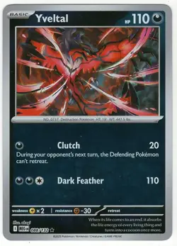 POKEMON YVELTAL 088/132 HOLO MEGA EVOLUTION CARD GAME - Image 1