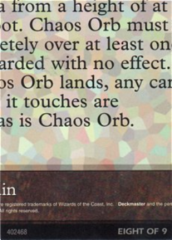Magic MTG - Chaos Orb - Ultra Pro Puzzle Cards - EXC - EN - Image 1