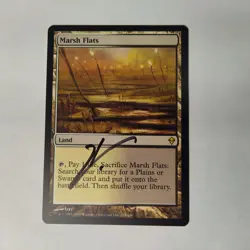 MTG Marsh Flats Zendikar - Signed by Artist Izzy - Image 1