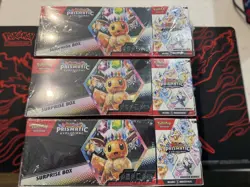 SEALED POKEMON SAMS CLUB PRISMATIC EVOLUTIONS SUPRISE BOX BOOSTER BUNDLE (3PACK) - Image 1