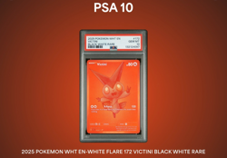 2025 Pokemon White Flare Victini Black White Rare #172/086 English PSA 10 - Image 3