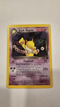 Dark Hypno 9/82 Team Rocket Holo Pokemon - Creased - Image 1