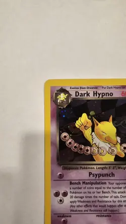 Dark Hypno 9/82 Team Rocket Holo Pokemon - Creased - Image 2
