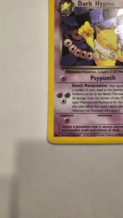 Dark Hypno 9/82 Team Rocket Holo Pokemon - Creased - Image 5