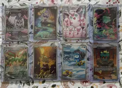 Lot Of 8 Pokemon Illustration Rare Cards With One Box Top Sealed - Image 1