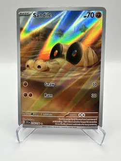 Sandile 216/198 SV01: Scarlet & Violet Base Set Holo Pokemon Lightly Played - Image 1