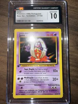 Pokemon TCG Jynx Base Set Portuguese 1st Edition ONLY CGC 10 Gem Mint #31 - Image 2