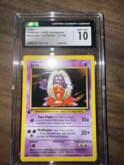 Pokemon TCG Jynx Base Set Portuguese 1st Edition ONLY CGC 10 Gem Mint #31 - Image 3