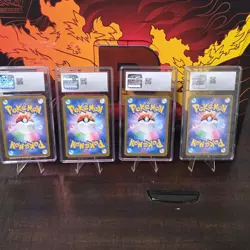 Pokemon CGC Graded Card Lot hisuian Goorda, omanyte, okidogi, Turtonator - Image 2