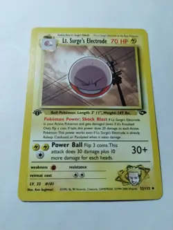 Pokemon TCG Lt. Surge's Electrode Gym Challenge 52 Regular 1st Edition Uncommon - Image 2