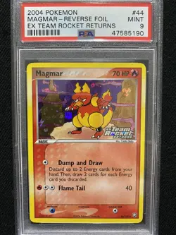 2004 Pokemon EX Team Rocket Returns Magmar Reverse Foil 44/109 PSA 9 Mint - Image 1