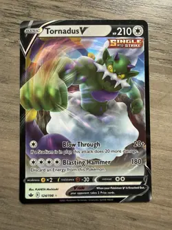 Tornadus V 124/198 Ultra Rare Chilling Reign Pokemon TCG Near Mint - Image 1