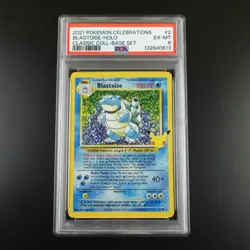 PSA 6 Blastoise 2/102 Pokemon Celebrations Classic Collection Holo Graded Card - Image 1