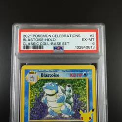 PSA 6 Blastoise 2/102 Pokemon Celebrations Classic Collection Holo Graded Card - Image 2