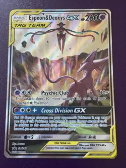 ✨ Espeon & Deoxys GX – SM240 – TAG TEAM Promo – Pokemon TCG (English) - Image 1