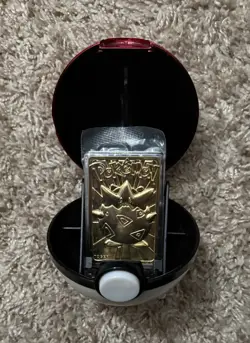 1999 Burger King Pokemon 23K Gold-Plated Togepi Trading Card in Poke Ball - Image 2