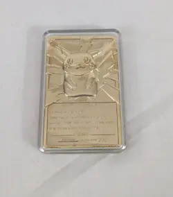 PIKACHU Pokemon 23K Gold Plated Trading Card 1999 Burger King Limited Edition - Image 4