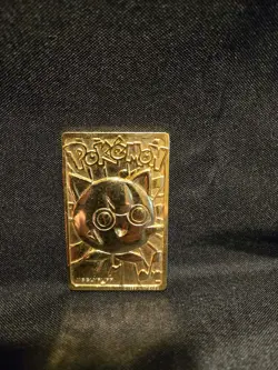 1999 Burger King Pokemon 23K Gold-Plated JIGGLYPUFF Trading Card - Image 3