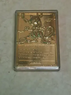 23k Gold Plated Mewtwo Pokemon Burger King 1999 Promo Trading Card Nintendo!! - Image 3