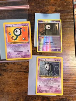 Pokemon TCG Unown Card Lot [J] #38, [R] 77/146 & [A] 14/75: MP/HP Free Shipping - Image 1