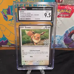 Pokemon Eevee 133/165 Scarlet & Violet 151 holiday calander CGC 9.5 (2025) - Image 1