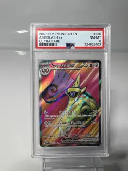 2023 POKEMON PAR EN-PARADOX RIFT ULTRA RARE #230 AEGISLASH EX PSA 9 - Image 1