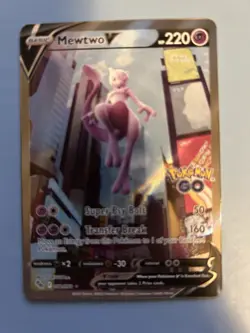 Mewtwo V (Alternate Full Art) 072/078 Pokemon GO Holo - Image 2