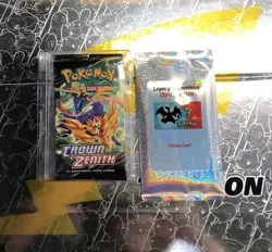 1 Pokemon TCG Crown Zenith Booster Pack & 1 Legacy Collectble Mystery Pack - Image 1