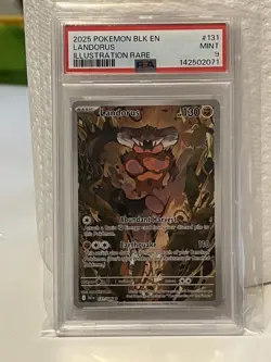 2025 Pokemon Landorus Black Bolt Illustration Rare #131 PSA 9 - Image 1