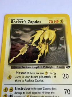 Pokemon TCG Rocket's Zapdos #14 [LP] Gym Challenge Vintage Holo - Image 3