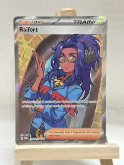 Raifort Prismatic Evolutions Full Art Trainer Pokemon TCG Card 142/131 - Image 1