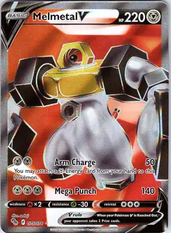 Melmetal V (Full Art) 075/078 Ultra Rare Pokemon GO - Image 1