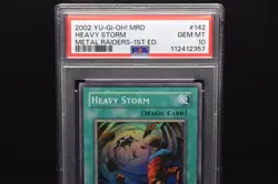 Heavy Storm Yu-Gi-Oh! Metal Raiders PSA 10 Gem MT 1st Edition MRD-142 Wavy - Image 2