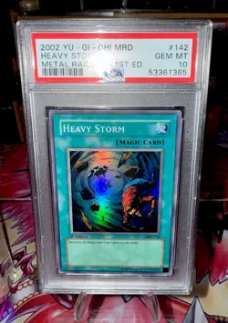 Yu-Gi-Oh! 2002 MRD-Metal Raiders 1st Edition #142 Heavy Storm PSA 10 - Image 1
