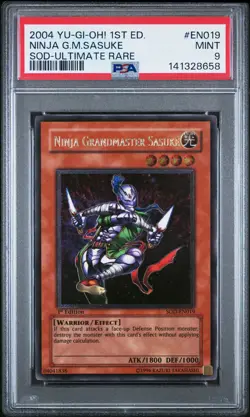 2004 YU-GI-OH! SOD-SOUL OF THE DUELIST #EN019 NINJA GRANDMASTER SASUKE PSA 9 - Image 1