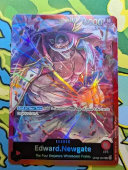 Edward.Newgate OP02-001 Leader ENGLISH ALTERNATE ART One Piece TCG NM - Image 1