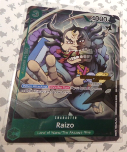 One Piece Card Game English Championship Carte Holo Foil Raizo OP01-052 Alt Mint - Image 1