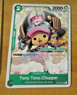 ONE PIECE ENGLISH CARD GAME CARTE RELEASE EVENT Tony.Chopper OP02-034 EN NM - Image 1