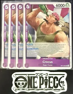 4x One Piece OP13-062 UC Crocus - ENG - Regular - Playset - TCG - NM/M - Image 1