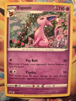 Espeon Holo Rare Pokemon Card, Black Star Promo, SWSH174 - Image 1