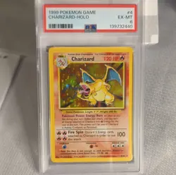 Charizard Holo Rare Base Set Card 4/102 English 1999 PSA 6 EX-MT #4 - Image 1