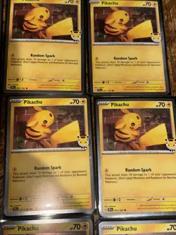 Pokemon Pikachu Promo Card Lot 12 Cards 2026 Pokemon Day English With 10 Coins - Image 2