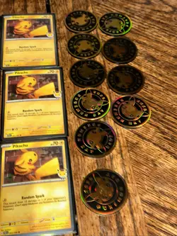 Pokemon Pikachu Promo Card Lot 12 Cards 2026 Pokemon Day English With 10 Coins - Image 5