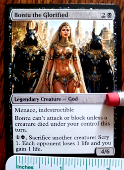 BONTU THE GLORIFIED : altered-art card for use with MTG : HOT EGYPTIAN BABE! - Image 1