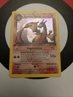 Dunkles Glurak 1st Edition Pokemon Card 4/82 Holo Rare - Image 1