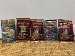 Vintage Harry Potter Quidditch Cup Random Booster Trading Cards 5 New Packs - Image 1
