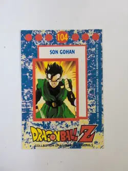 Dragon Ball Z DBZ 1989 Trading Card Bird Studio Series 2 Holo #104 Son Gohan - Image 3