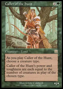 MTG Magic the Gathering Caller of the Hunt (233/350) Mercadian Masques MP - Image 1