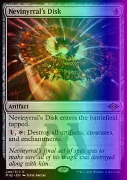 MTG Nevinyrral's Disk (298/767) Modern Horizons 2 NM FOIL- Etched - Image 1